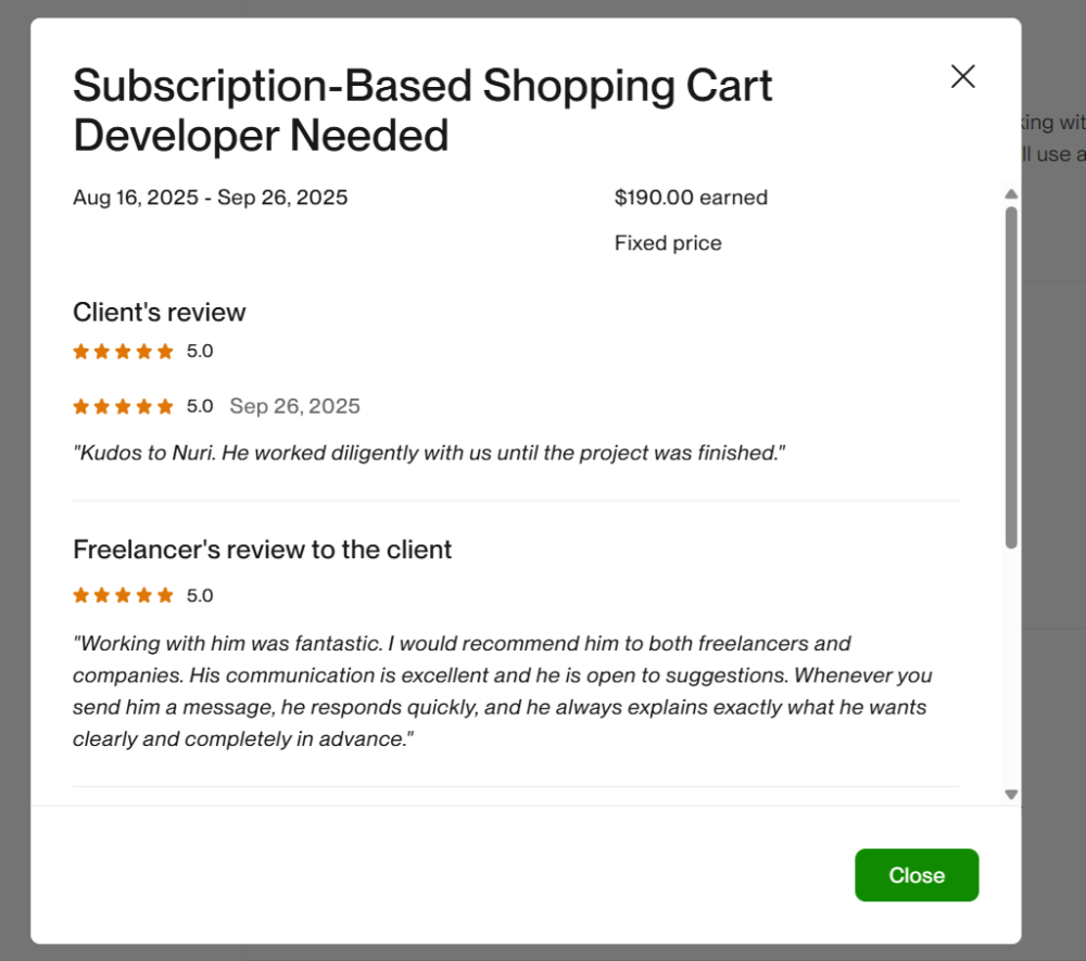Real müştəri üçün WordPress custom plugin layihəsi